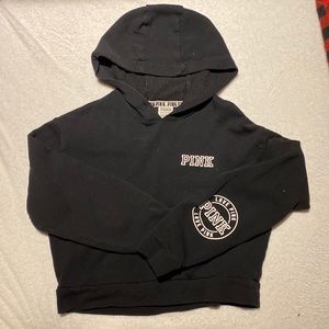 Pink by VS Black Sweater Hoodie Cropped XS